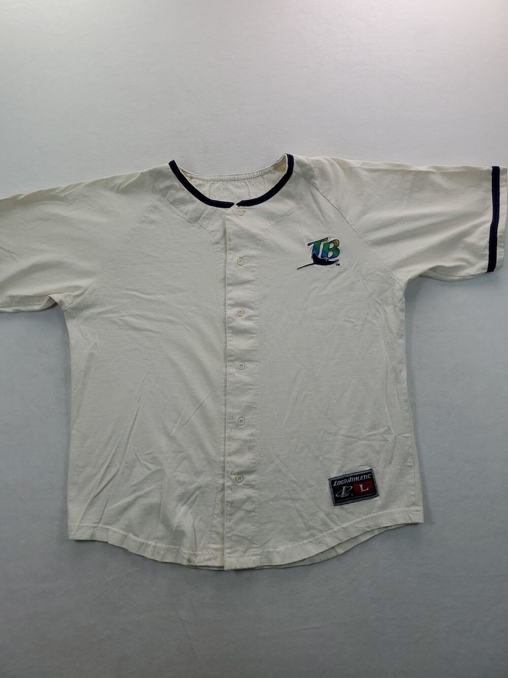Vintage Logo Athletic 1999 Tampa Bay Rays MLB Baseball Jersey Men's Large